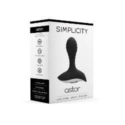 vibrador anal 10 funciones con relieve astor negro - detalle 3