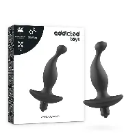 vibrador anal negro punta curvada addicted 3 - detalle 3