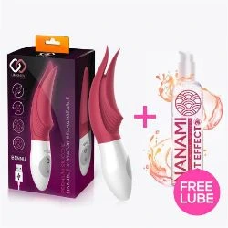 vibrador bennu flexible y suave con usb y lubricante