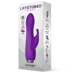 vibrador con conejito morado couby latetobed - detalle 2