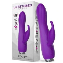 vibrador con conejito morado couby latetobed