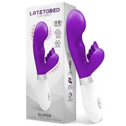 vibrador con conejito morado sliper latetobed