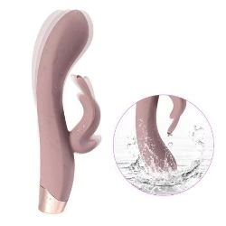 vibrador con conejito rampante de silicona con usb mie 12 cm - detalle 4
