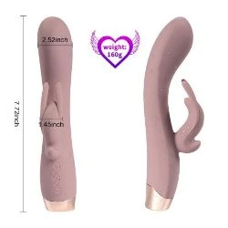 vibrador con conejito rampante de silicona con usb mie 12 cm - detalle 5