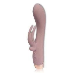 vibrador con conejito rampante de silicona con usb mie 12 cm