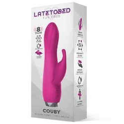 vibrador con conejito rosa couby latetobed - detalle 2