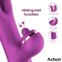 vibrador con dildos y bola 4 motores - detalle 4