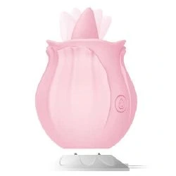 vibrador con lengua pinkrose base magnetica usb silicona - detalle 4