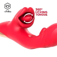 vibrador con lengua rojo licking - detalle 4
