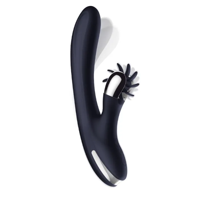 Vibrador con Lenguas Rotadora y Movimiento Finger Azul - detalle 2
