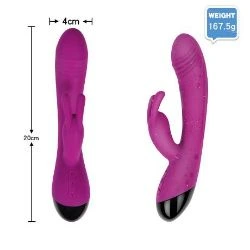 vibrador conejito rampante oscilante de silicona usb huan 21 cm - detalle 7