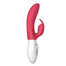 vibrador conejito rampante stripe con usb y lubricante regalo - detalle 2