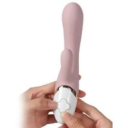 vibrador de 19 cm color nude de silicona y con usb huan - detalle 6
