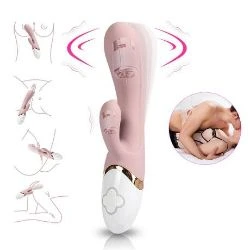 vibrador de 19 cm color nude de silicona y con usb huan - detalle 7