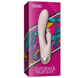 vibrador de doble motor con conejito rampante de silicona 20 cm - detalle 9
