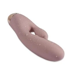 vibrador de doble motor con conejito rampante de silicona 20 cm - detalle 5