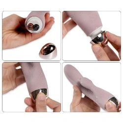 vibrador de doble motor con conejito rampante de silicona 20 cm - detalle 7