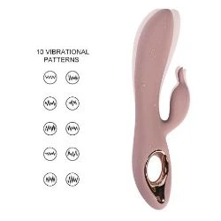 vibrador de silicona con usb de 21 cm katerina shequ - detalle 7