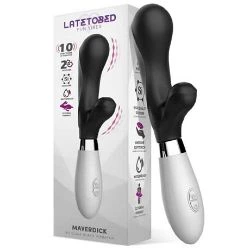 vibrador doble motor silicona negro maverdick - detalle 2