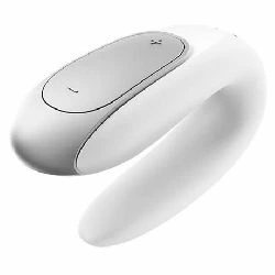 vibrador double fun para parejas satisfyer blanco - detalle 4