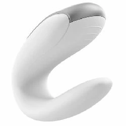 vibrador double fun para parejas satisfyer blanco - detalle 5