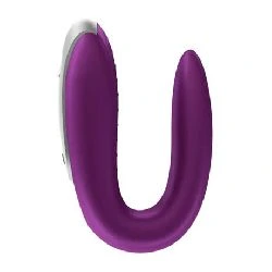 vibrador double fun para parejas satisfyer violeta - detalle 4