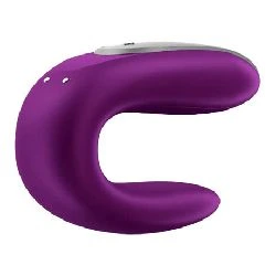 vibrador double fun para parejas satisfyer violeta - detalle 5