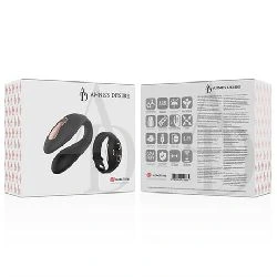 vibrador en pareja con control remoto negro y dorado - detalle 9