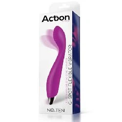 vibrador flexible punto g usb magnetico silicona morado - detalle 5