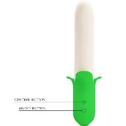 vibrador forma platano verde silicona 7 velocidades - detalle 5