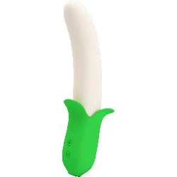 vibrador forma platano verde silicona 7 velocidades