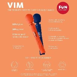 vibrador masajeador vim wand naranja fun factory - detalle 5