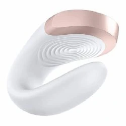 vibrador para pareja blanco satisfyer double love luxury - detalle 3