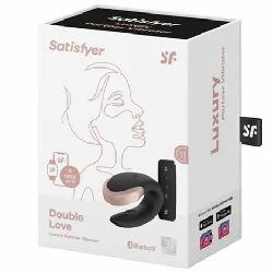 vibrador para pareja negro satisfyer double love luxury - detalle 5