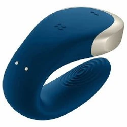 vibrador para pareja satisfyer double love luxury azul - detalle 3