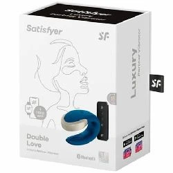 vibrador para pareja satisfyer double love luxury azul - detalle 4