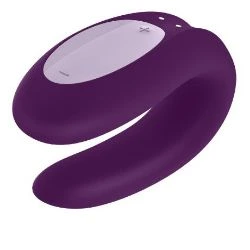 vibrador para parejas con app satisfyer double joy morado - detalle 2