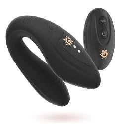 vibrador para parejas control remoto negro azabache