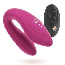 vibrador para parejas control remoto rosa orquidia