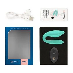 vibrador para parejas control remoto verde agua - detalle 5