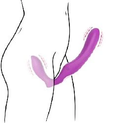 vibrador para parejas doble sin arnes liberado intoyou - detalle 3