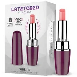 vibrador pequeño pintalabios morado viblips latetobed - detalle 2