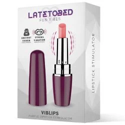 vibrador pequeño pintalabios morado viblips latetobed - detalle 3