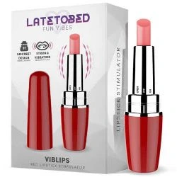 vibrador pequeno pintalabios rojo viblips latetobed - detalle 2