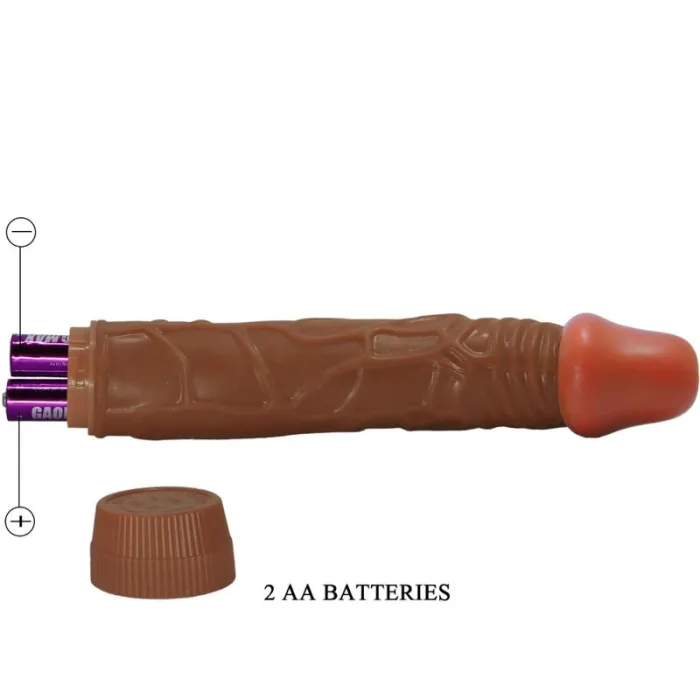 VIBRADOR REALISTA 2 1 NEGRO 18.5 CM - detalle 3