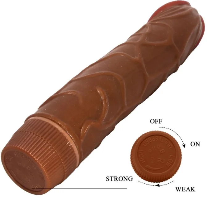 VIBRADOR REALISTA 2 1 NEGRO 18.5 CM - detalle 5