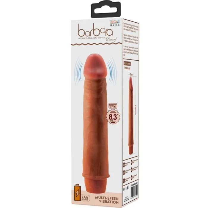 VIBRADOR REALISTA 21 CM MULATO - detalle 6