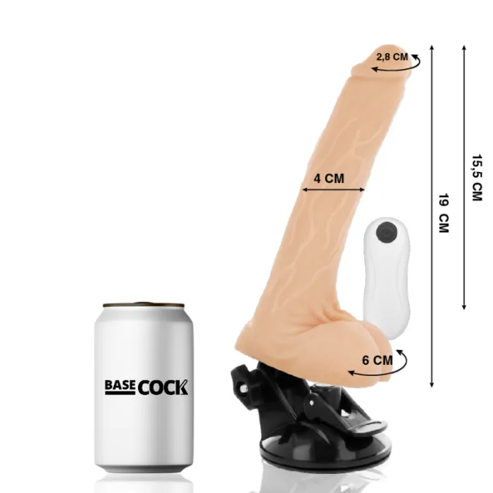 VIBRADOR REALISTA CONTROL REMOTO NATURAL 19 CM - detalle 2