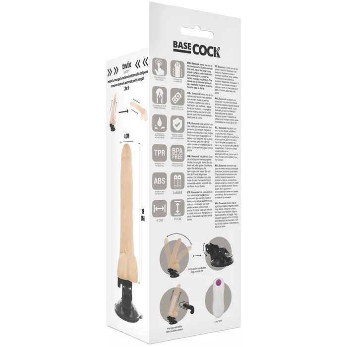 VIBRADOR REALISTA CONTROL REMOTO NATURAL 19 CM - detalle 5