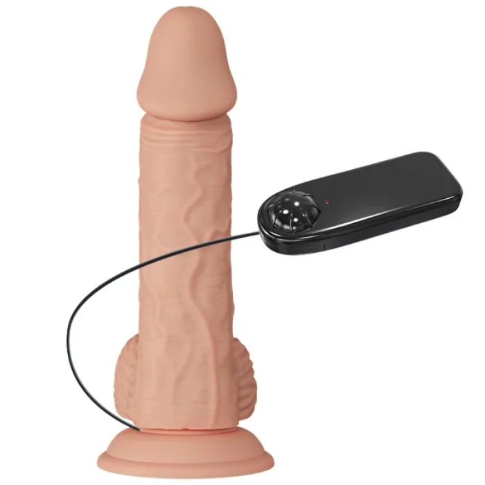 VIBRADOR REALISTA CONTROL REMOTO NATURAL 19 CM - detalle 2